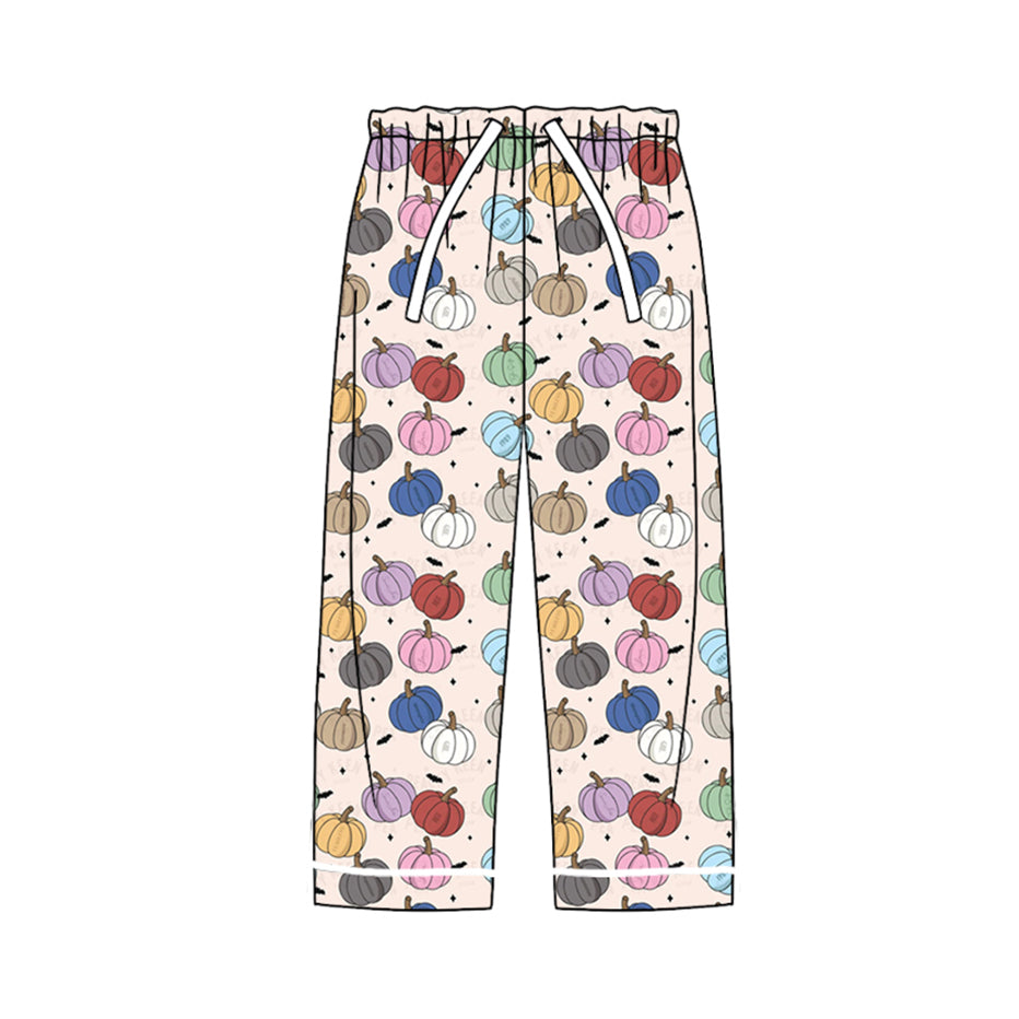 Halloween pumpkin sibling P0592 women adult long pajamas pants 202407 preorder
