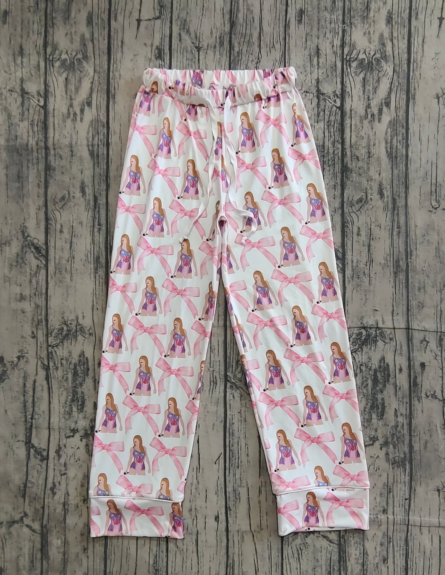 TS taylor swift bow sibling P0567 adult long pajamas pants 202407 preorder