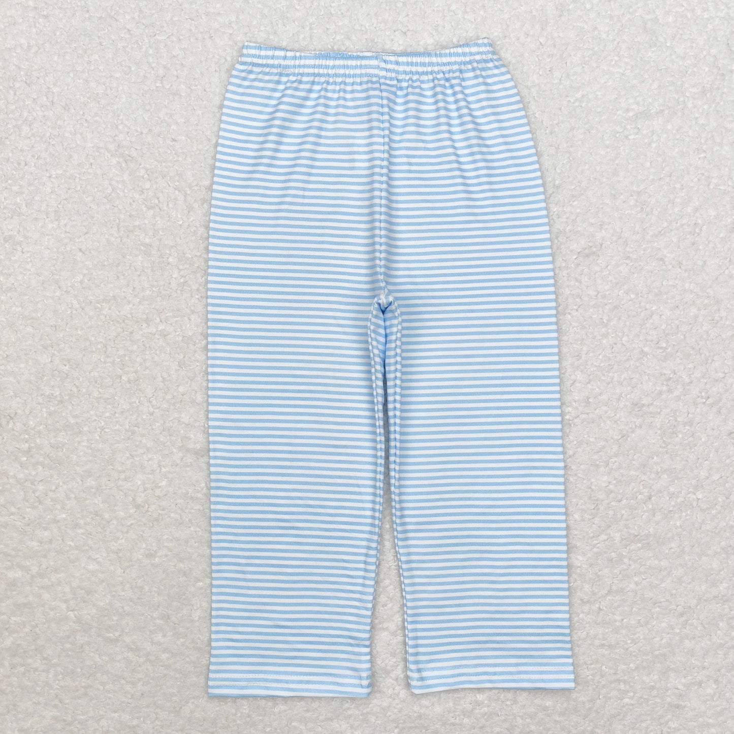 P0626 cotton Kids boy blue stripe long pants 202408 RTS