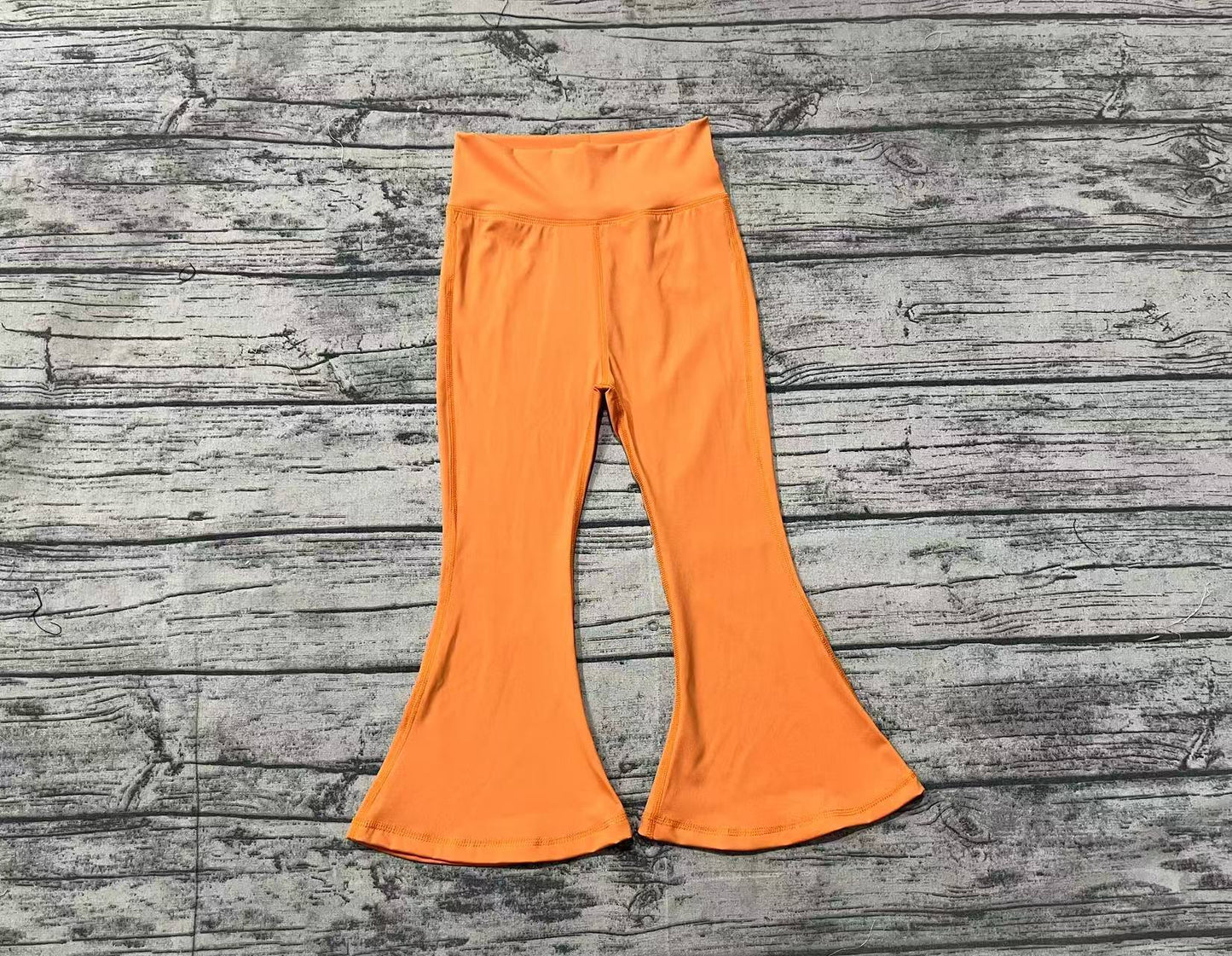 yellow P0684 kids yoga long girl bell pants 202409 pre order