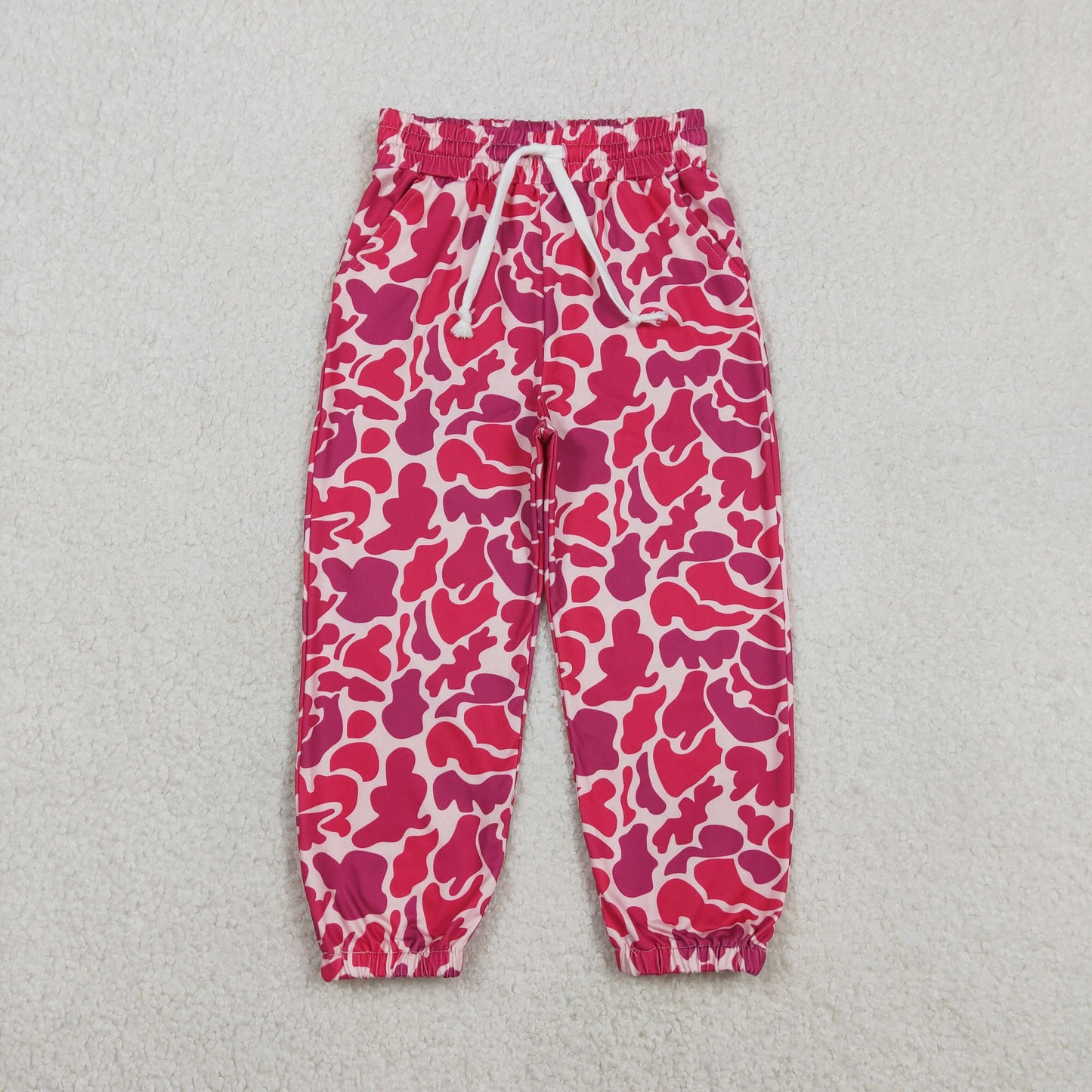 P0696 kids pink camo girl long pants RTS
