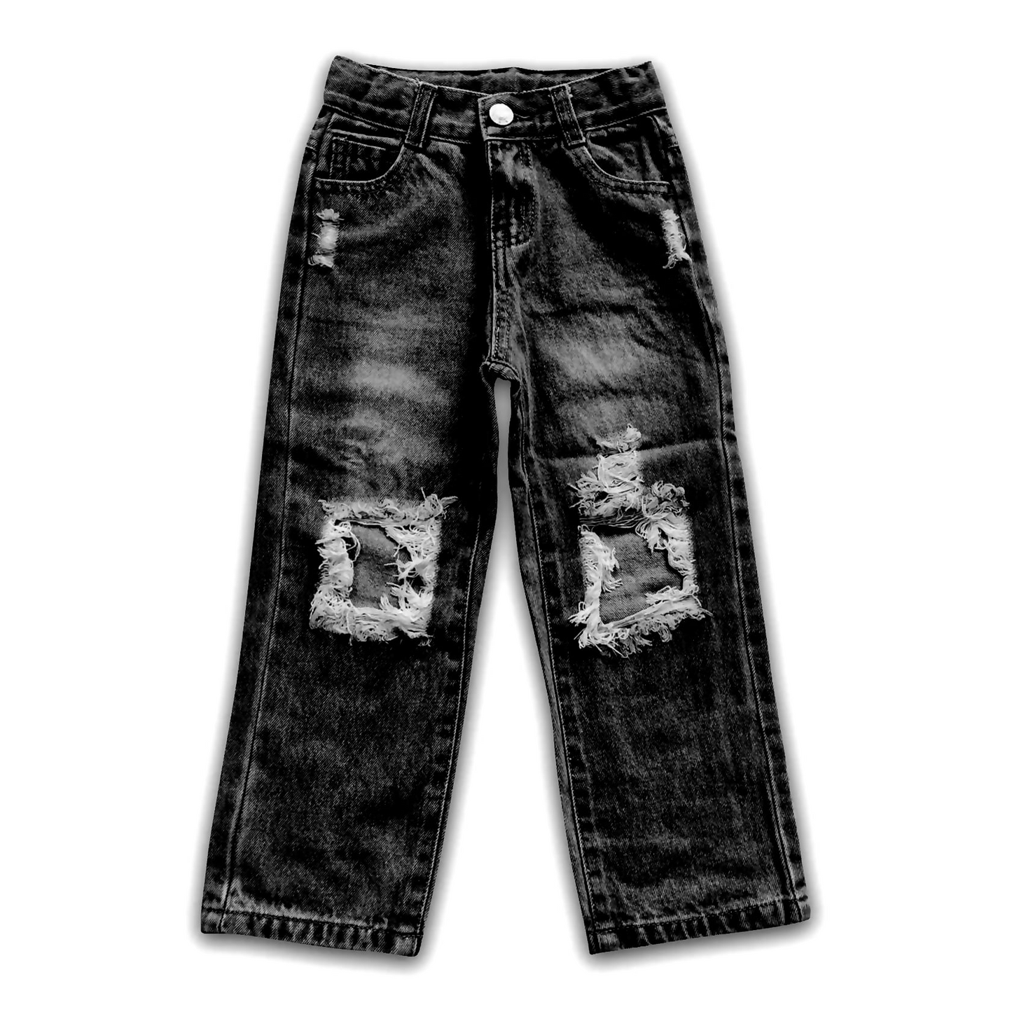 P0753 Western black denim jeans pants 202503 Preorders