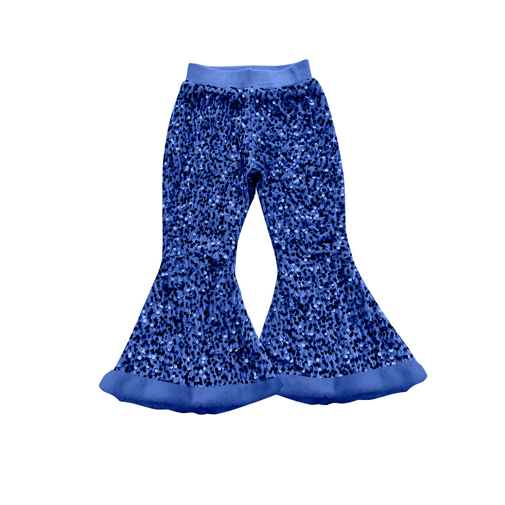 P0801 blue girl sequin pants 202508 preorder