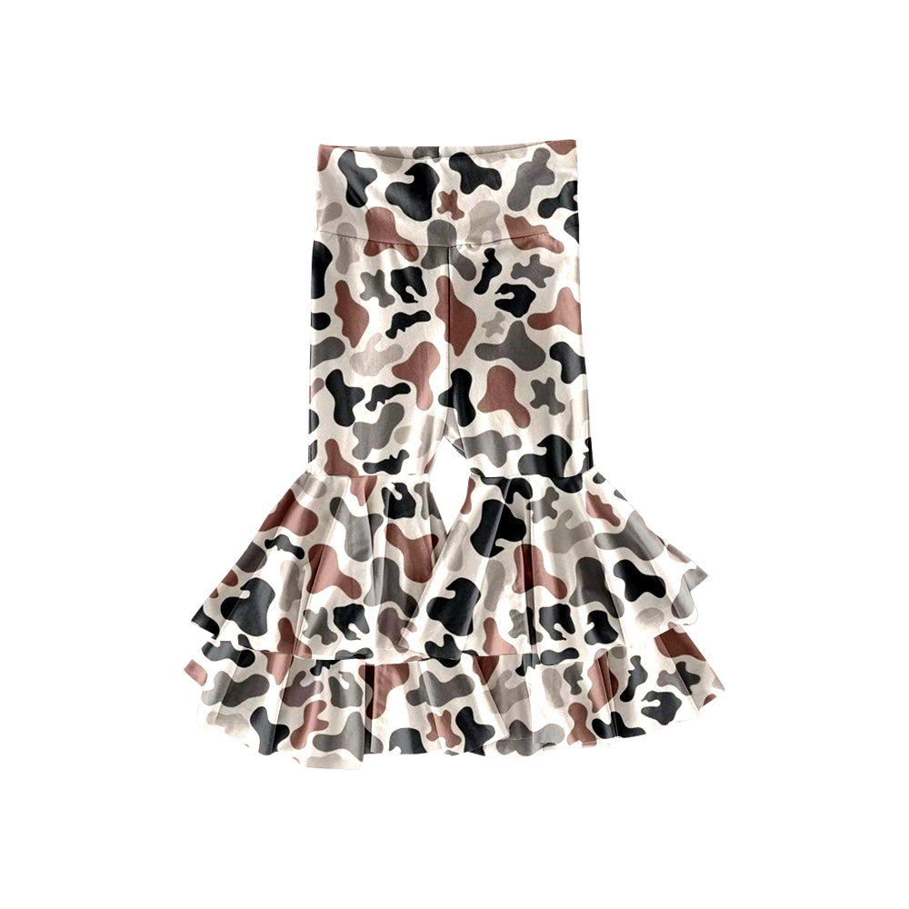 P0893 CAMO yoga girl bell bottom long pants 202509 PREORDER