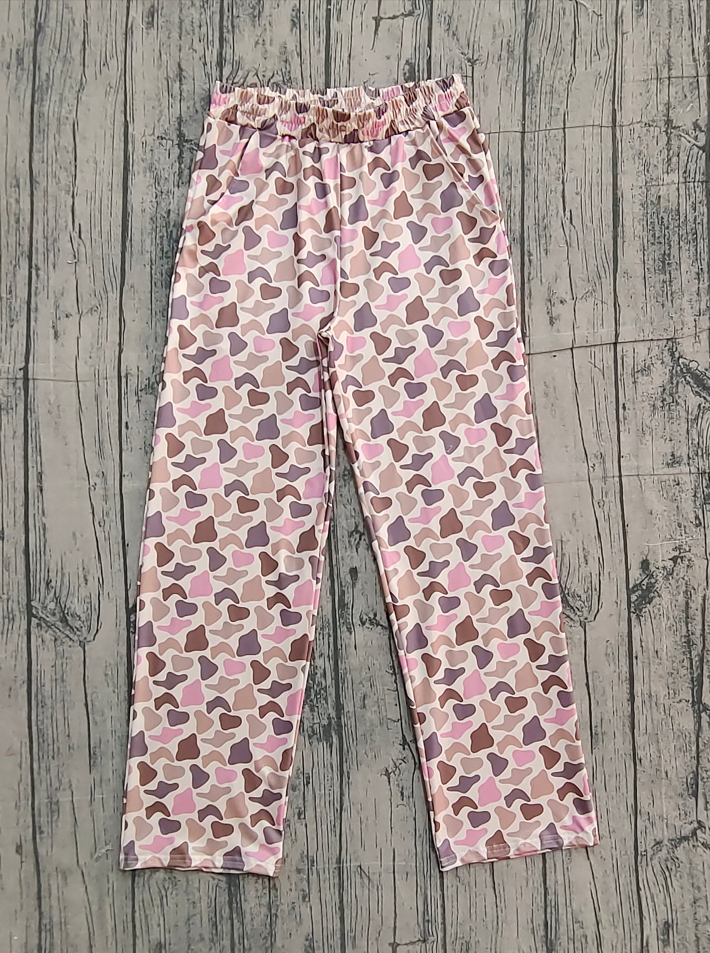 P1001 camo pink adult Women pants long pajamas 202512 RTS