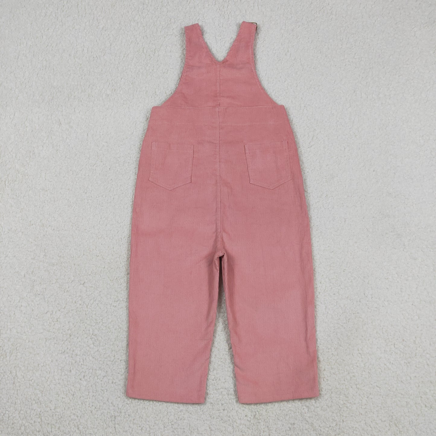 P1045 cotton Kids Solid Corduroy Bib Overalls Adjustable Strap Toddler Casual Jumpsuit 202607 RTS