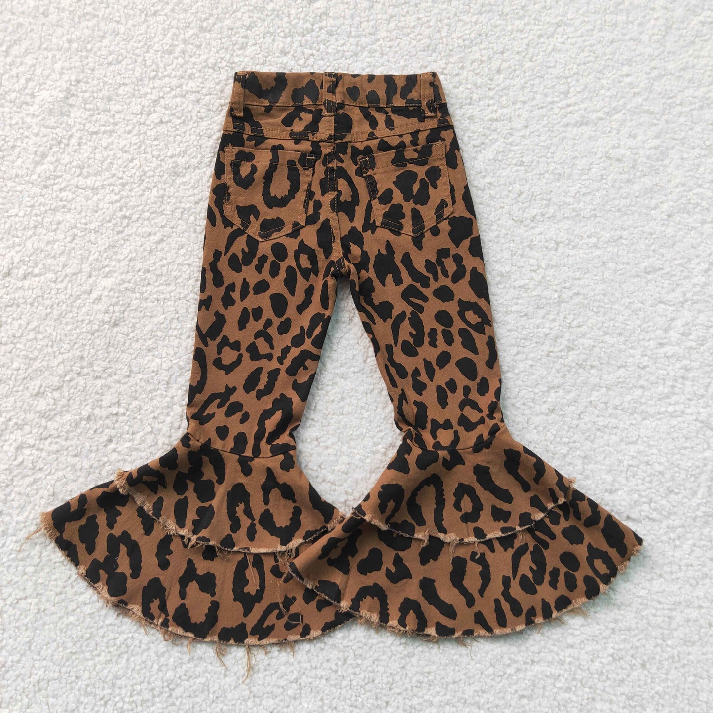 P1050 girls leopord Denim Pants 202607 RTS