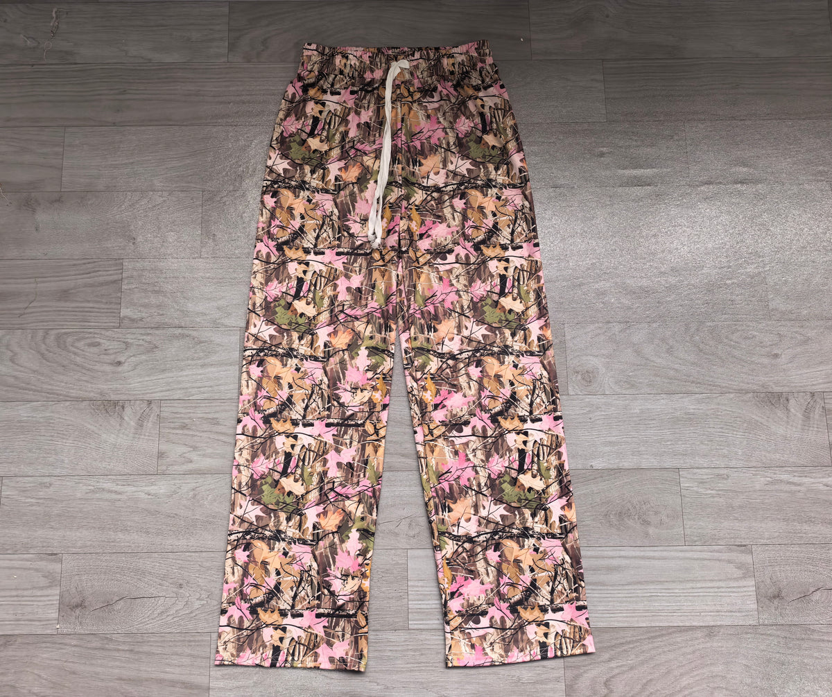 Sample-Real Pics P1263 Women Clothes Camo Floral Print Long Yoga Pants