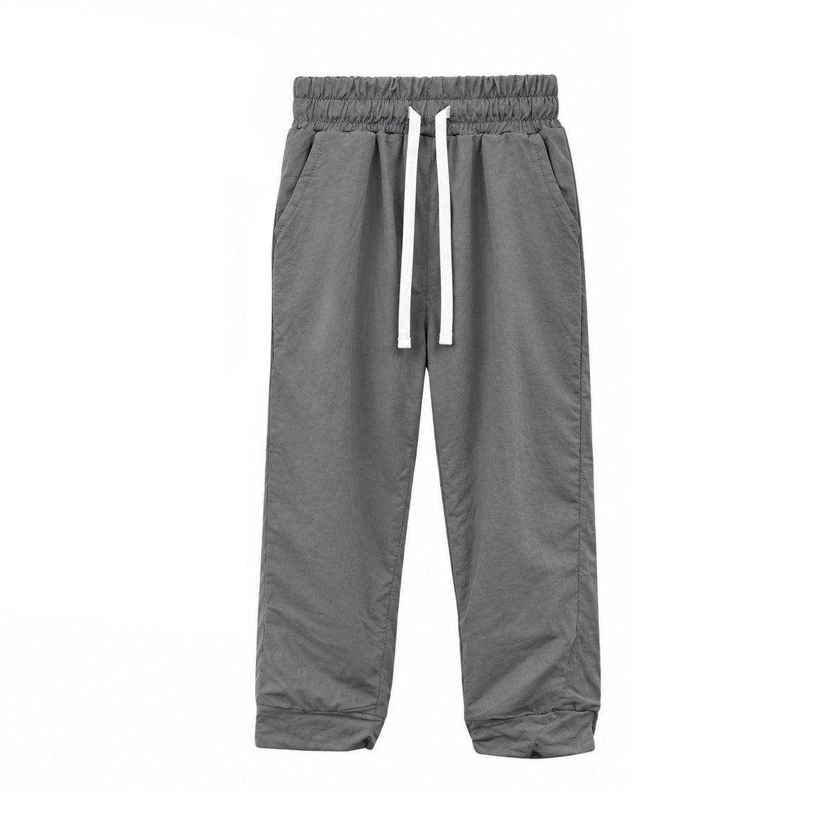 Preorder (moq 5) P1289 Baby Boy Clothes Grey Solid Casual Drawstring Elastic Waist Jogger Long Pants