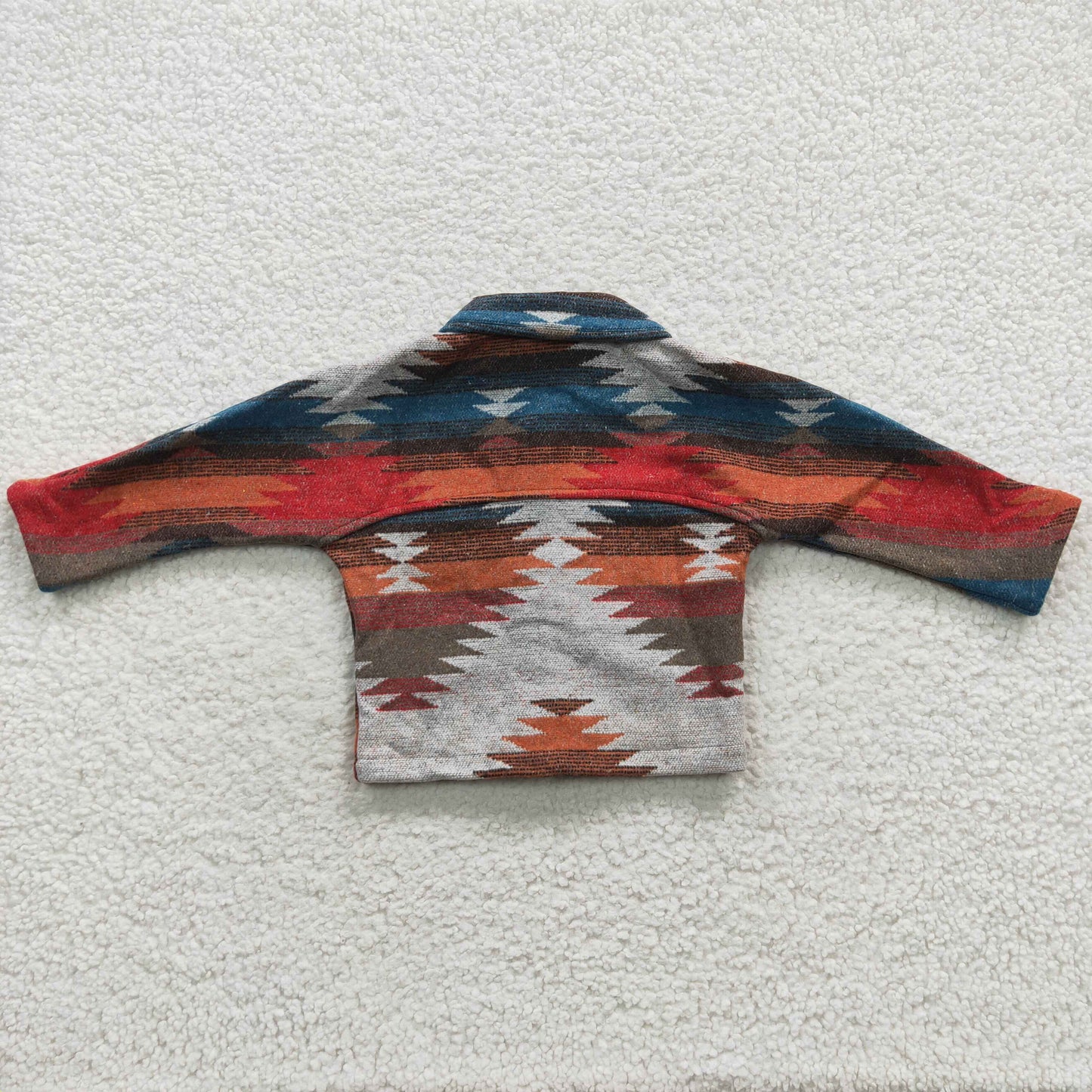 BT0232 BLUE AZTEC long sleeve Cotton shirt Shackets Jacket coat 20230704 RTS