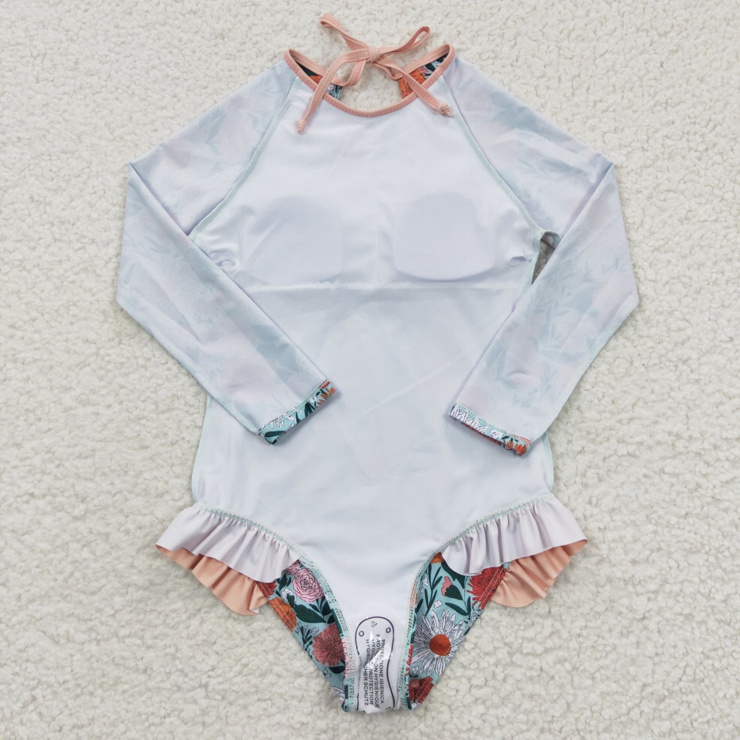 S0084 girls swimwear flower rose swim suit 20230425 RTS