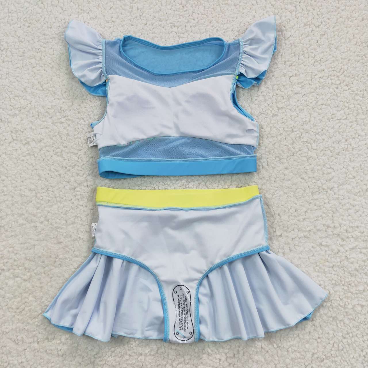 S0148 cartoon princess bathing suit purple ruffle girl swimwear 20230605 RTS