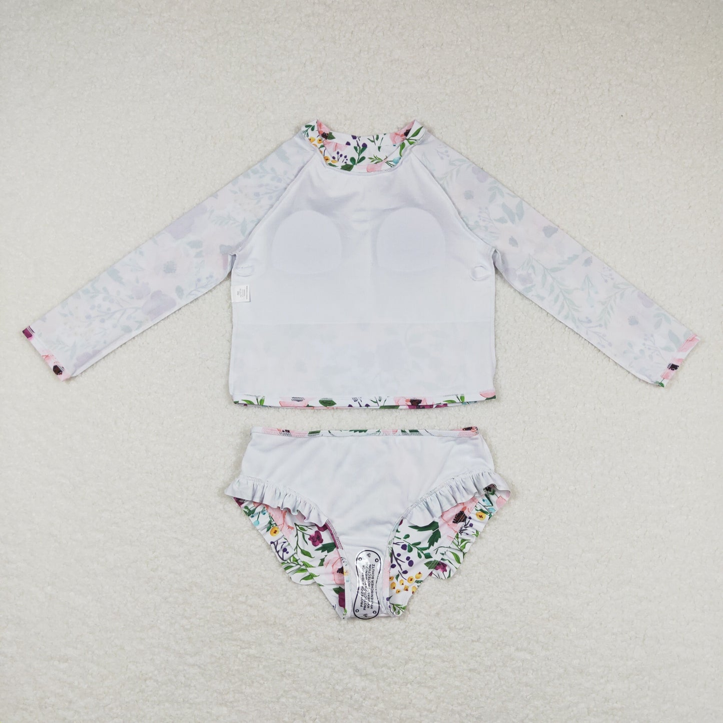 S0180 swimwear pink girl flowers swimsuit 20231121 RTS