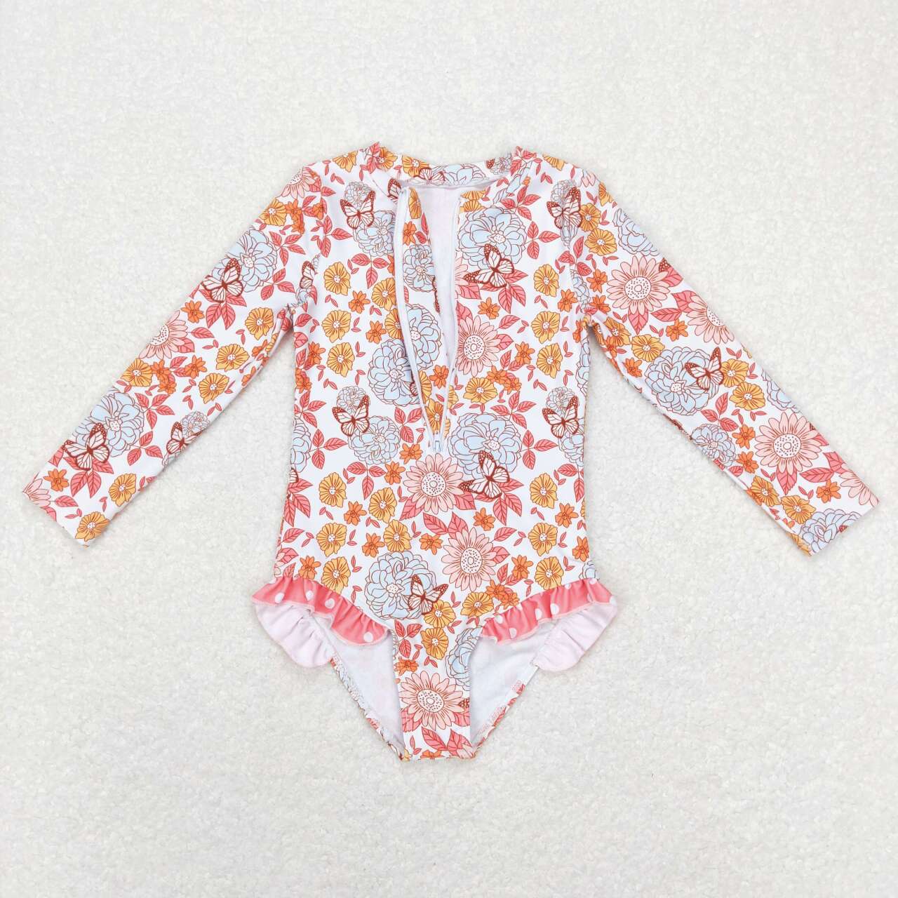 S0184 swimwear butterfly girl flowers swimsuit 202401RTS