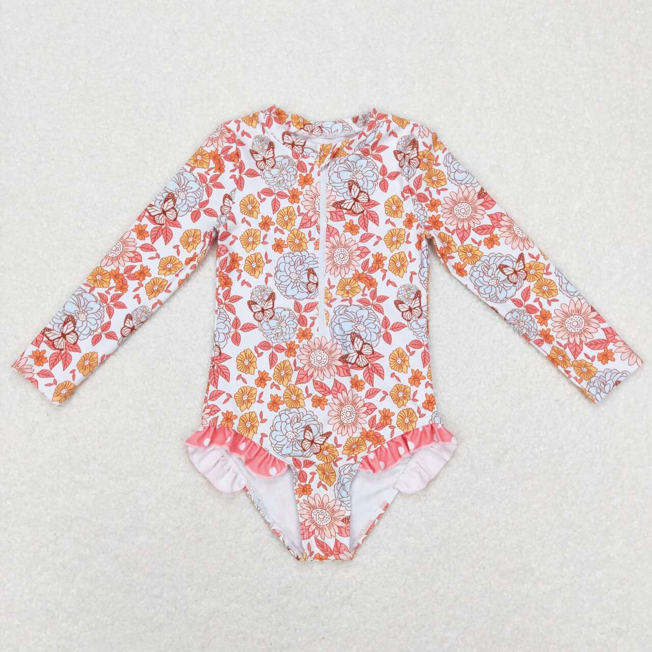 S0184 swimwear butterfly girl flowers swimsuit 202401RTS