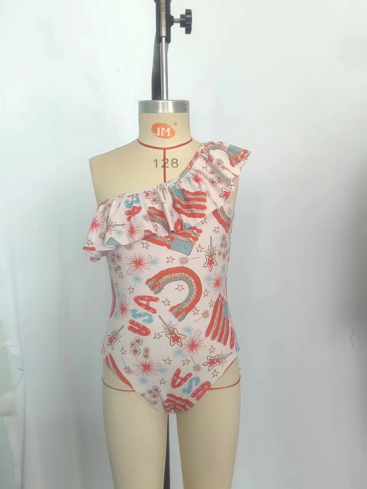 S0226 girl swimming July 4th suit 202401 preorder