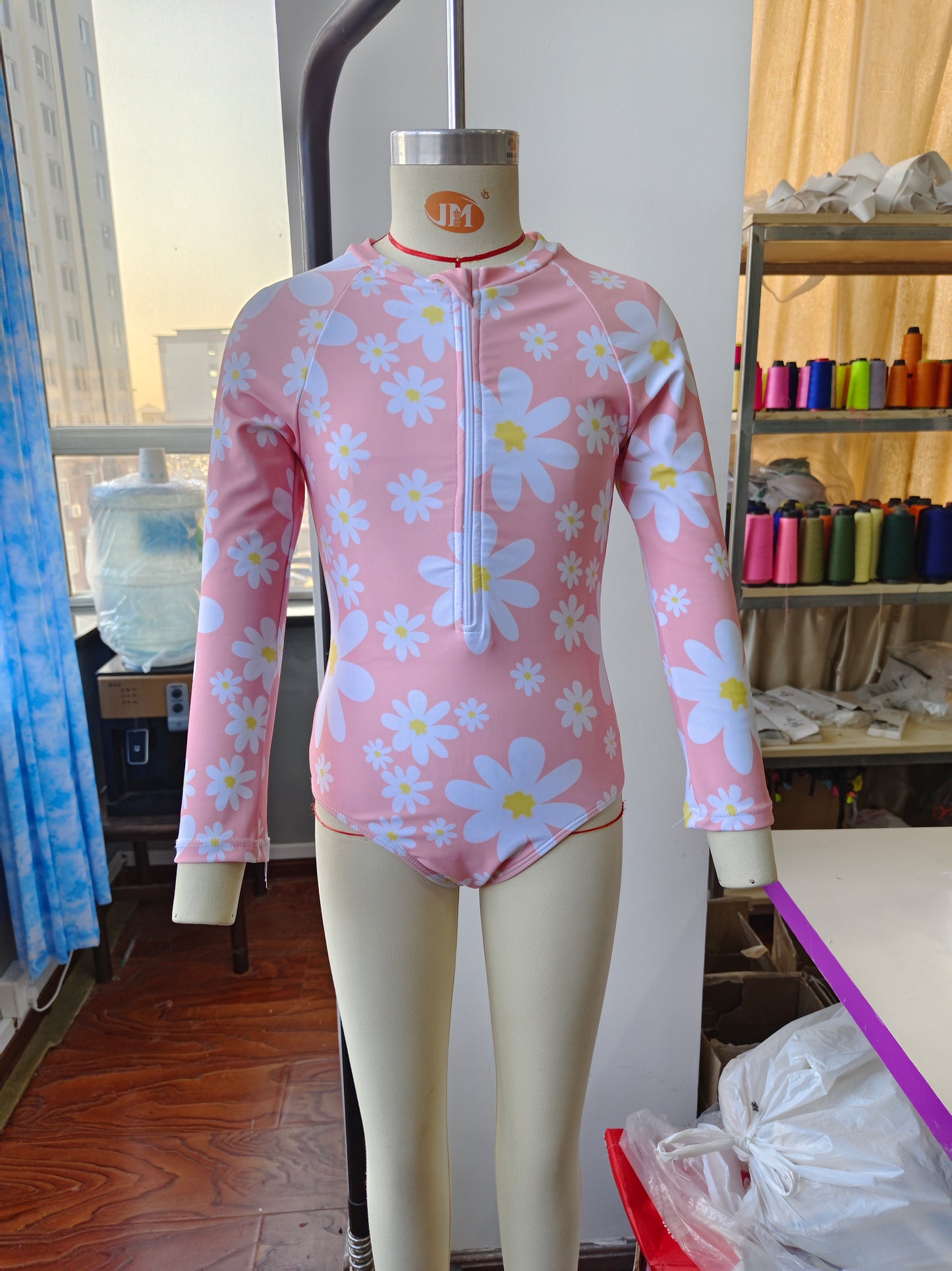 S0244 flower girl swimming suit 202405 RTS