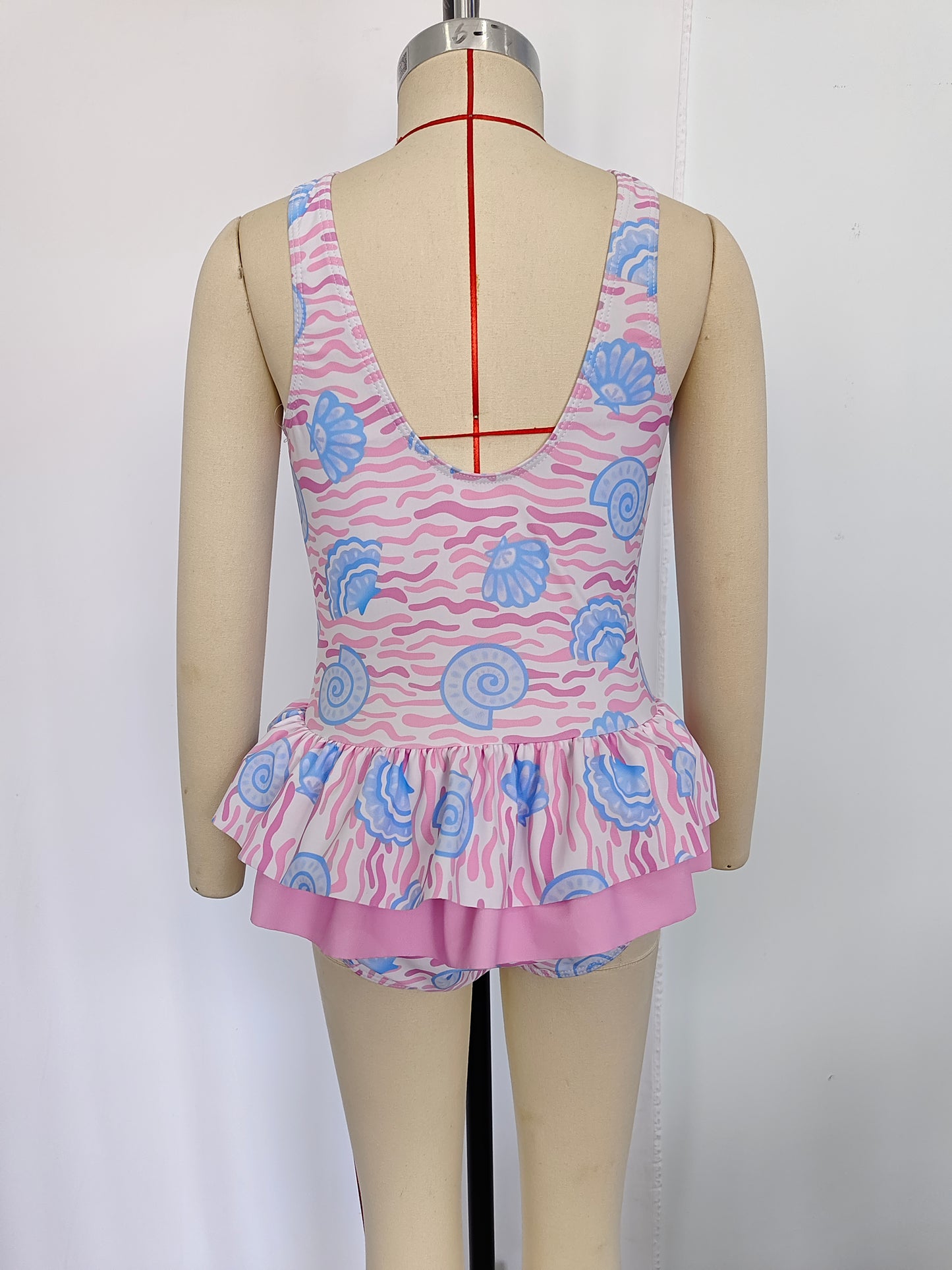 S0274 shells girl swimming suit 202407 RTS