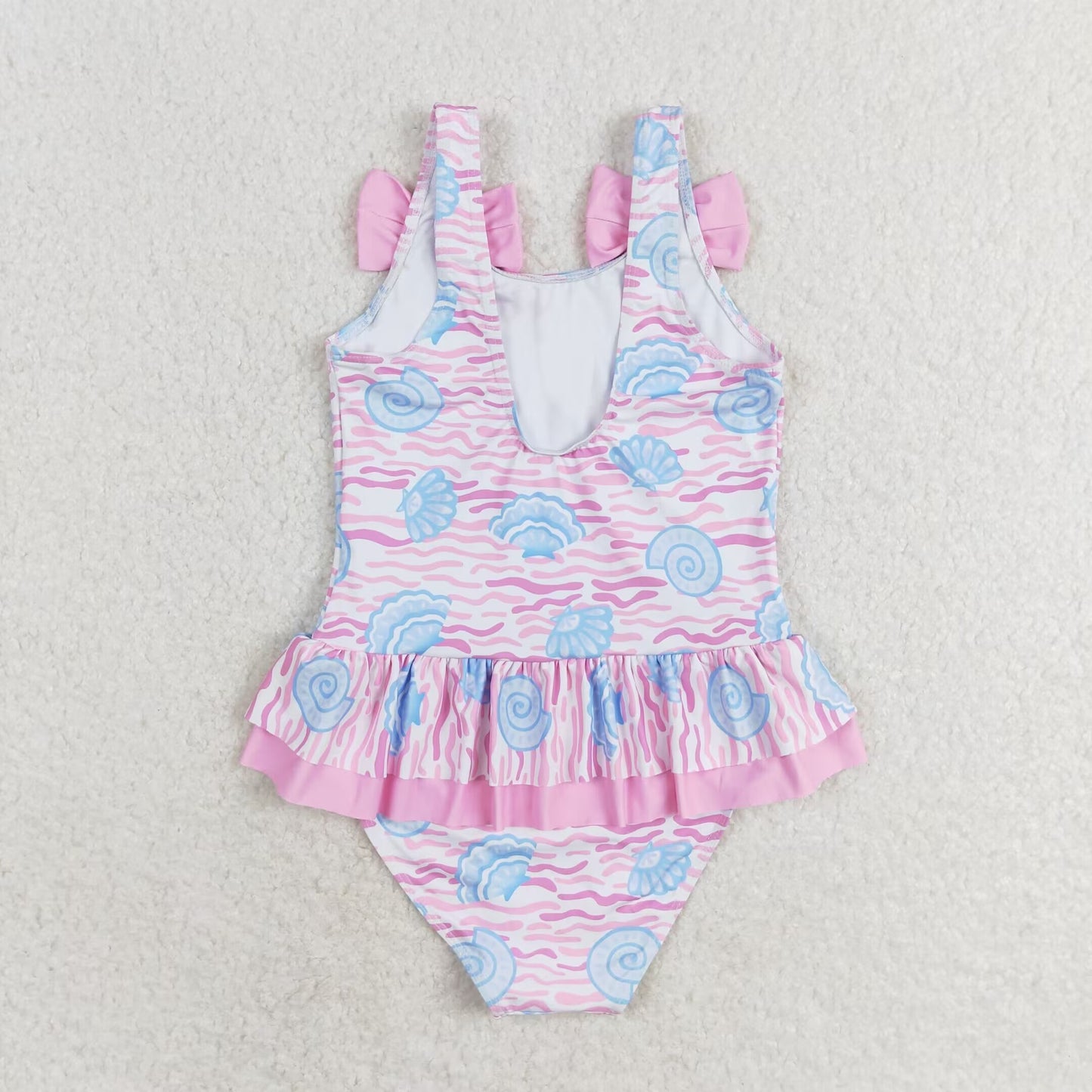 S0274 shells girl swimming suit 202407 RTS