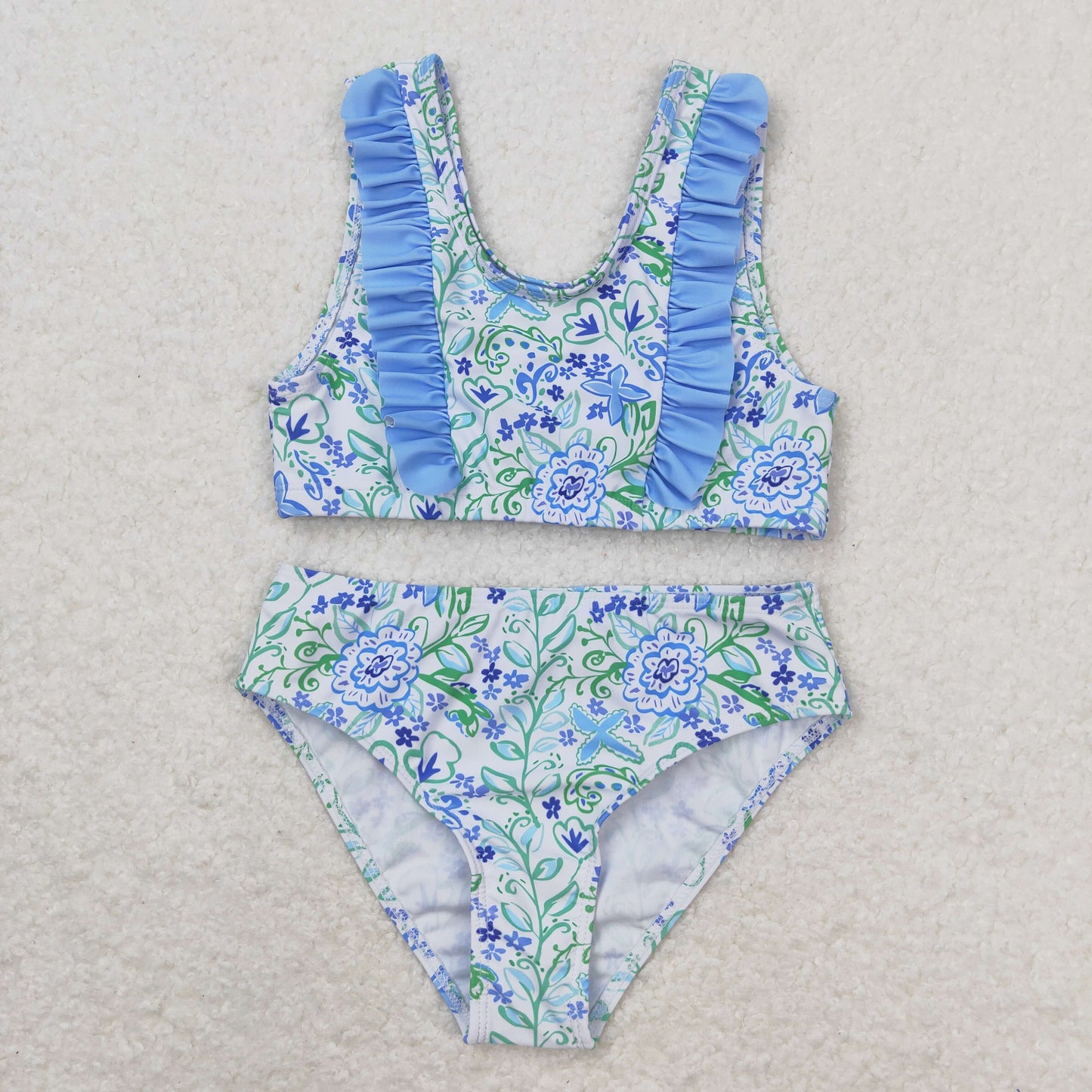 S0249 flowers girl swimming suit 202404 RTS