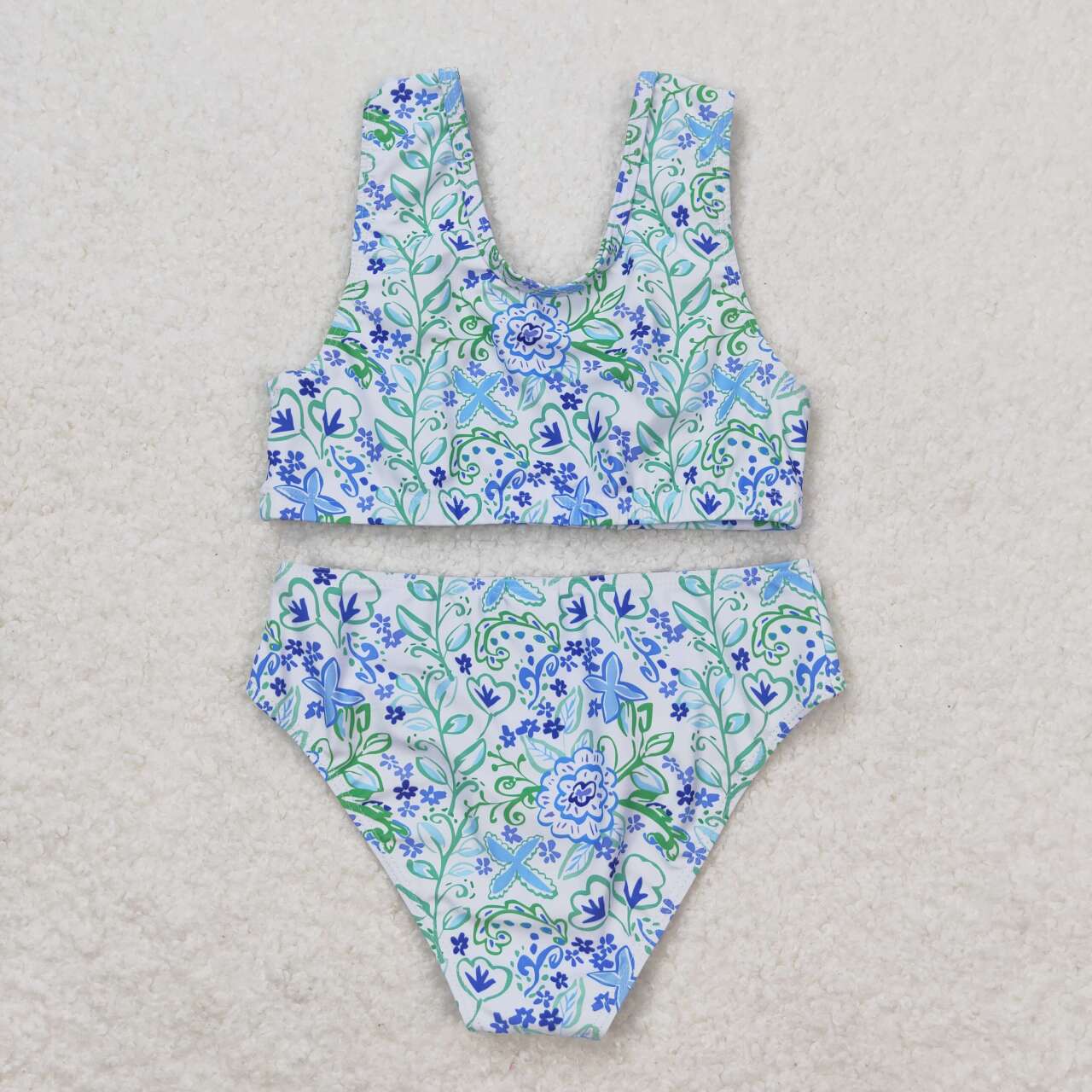 S0249 flowers girl swimming suit 202404 RTS