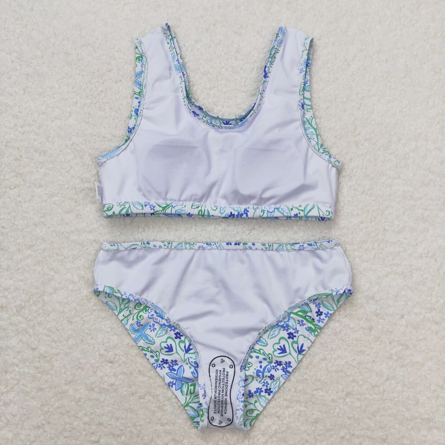 S0249 flowers girl swimming suit 202404 RTS