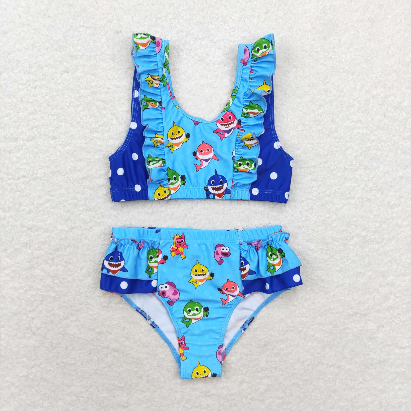 S0280 baby shark girl swimming suit 202408 RTS