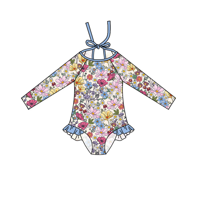S0350 girl flower swimwear 202402 preorder