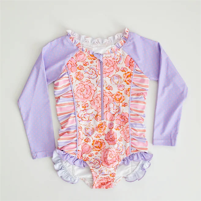 S0354 girl flower swimwear 202402 preorder