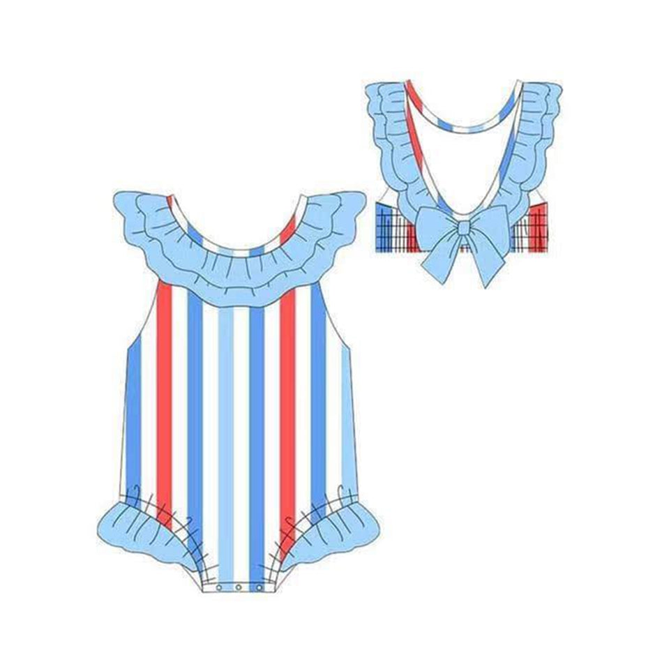 S0397 4th july girl swimwear 202403 preorder