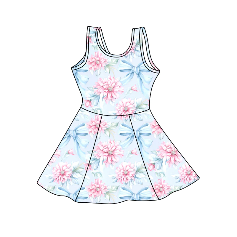S0408 girl swimwear flower 202403 preorder