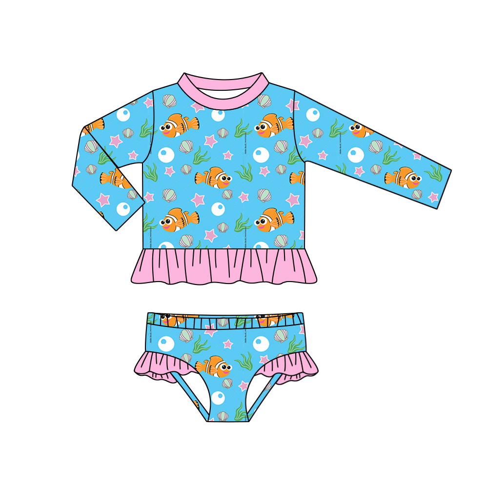 S0416 girl swimwear flower 202403 preorder