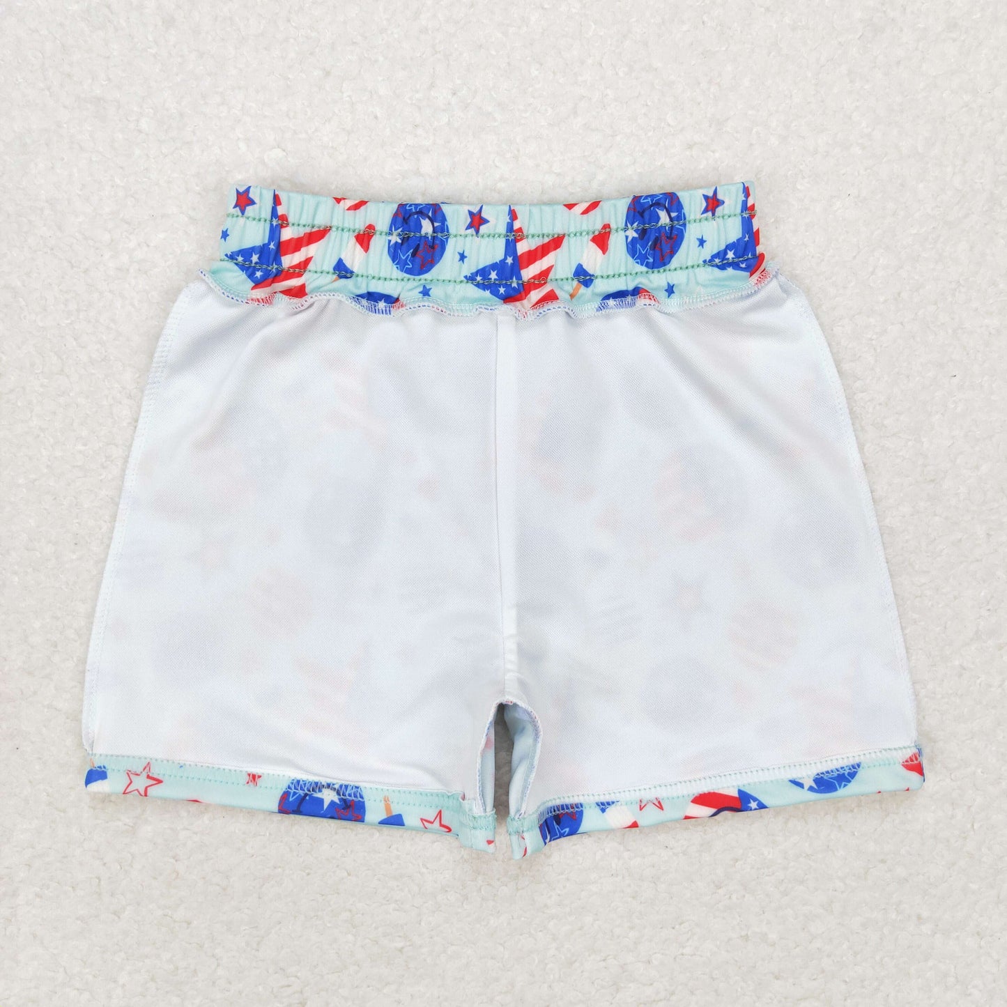 S0434 July 4th Smile swimming trunks shorts 202406 RTS