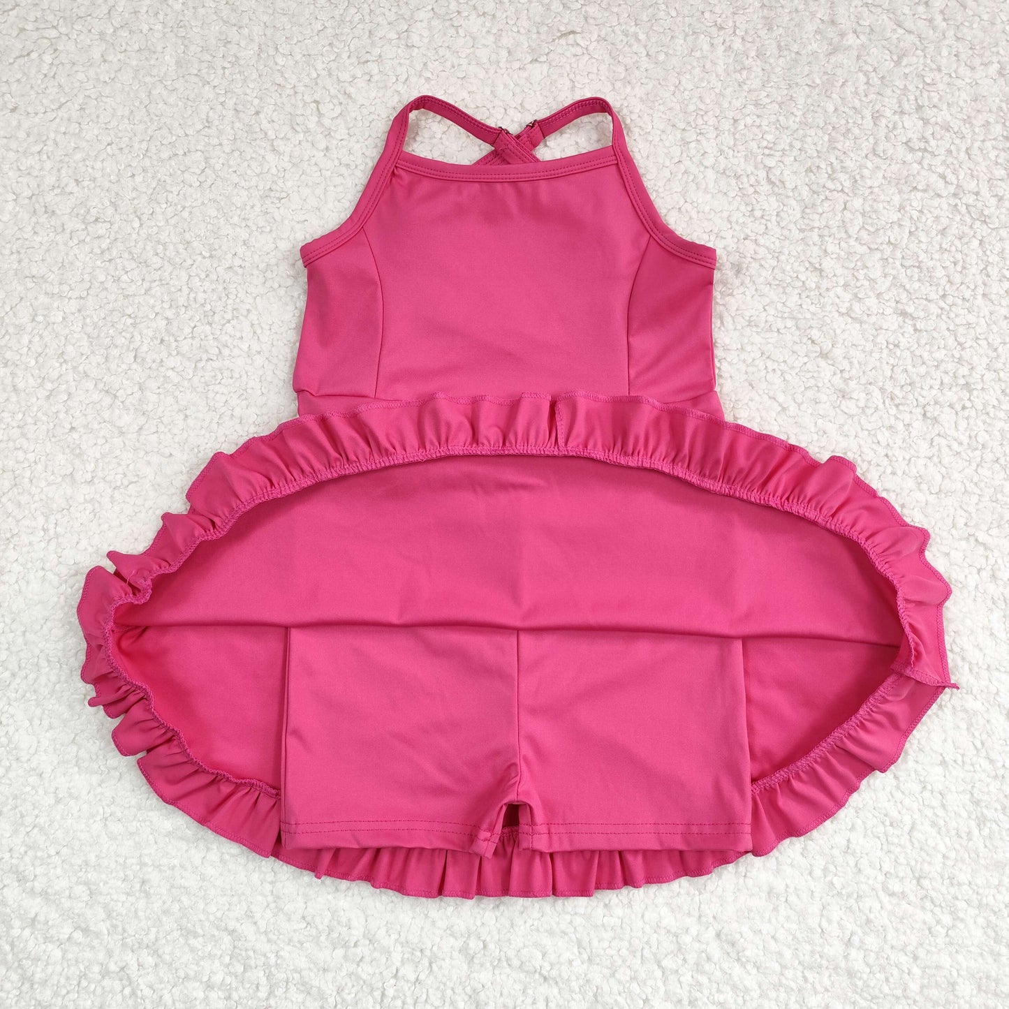 S0440 sports yoga active wear athletic straps girl summer inside with shorts dress RTS Free shipping order $100+