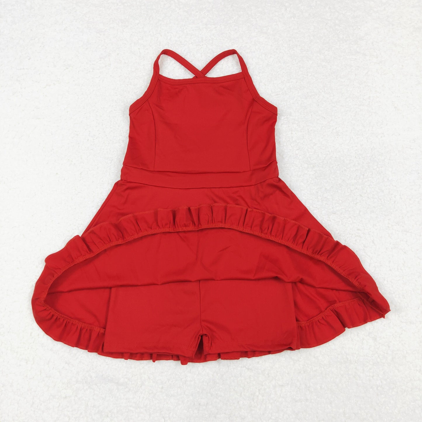 S0453 sports yoga athletic dress Swimsuit yoga girl summer shorts red dress outfit 202410 RTS