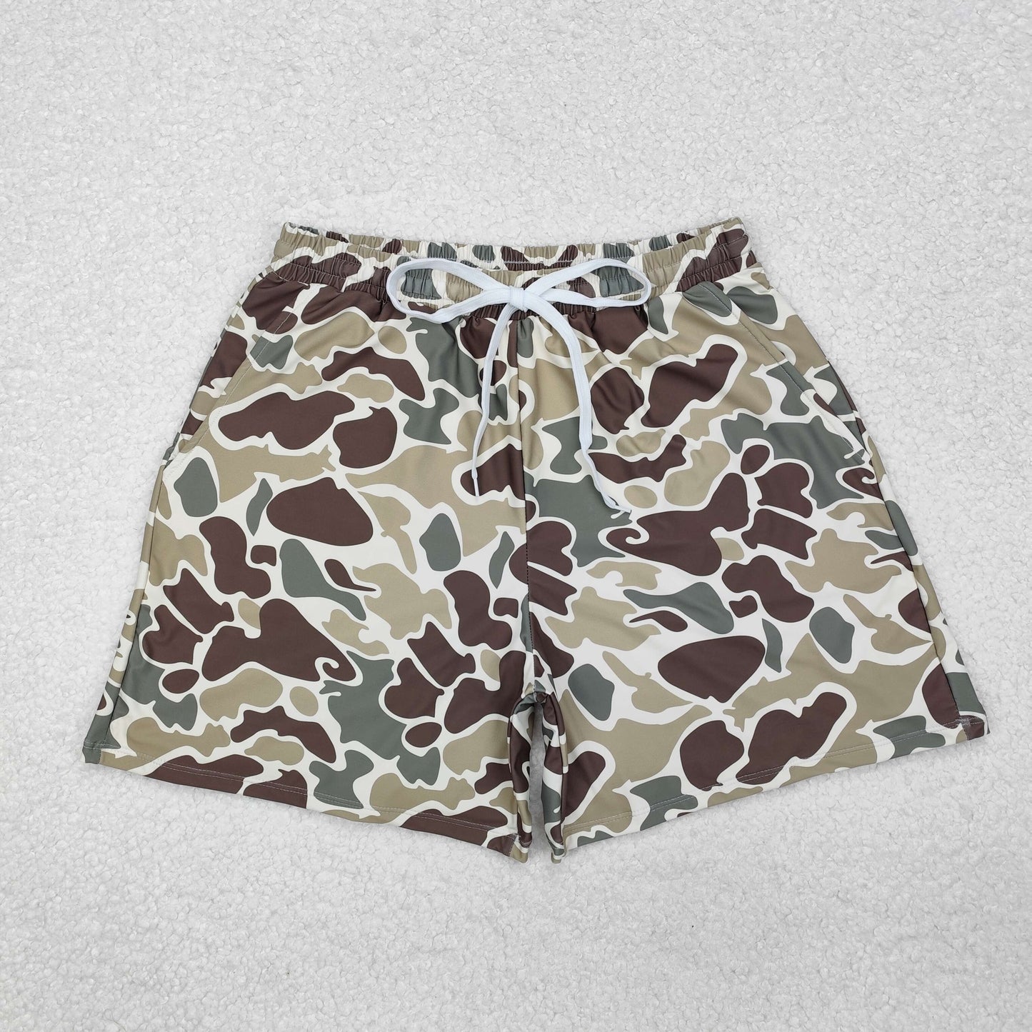 S0474 Adult men western camo hunting swimming trunks shorts 202412 RTS