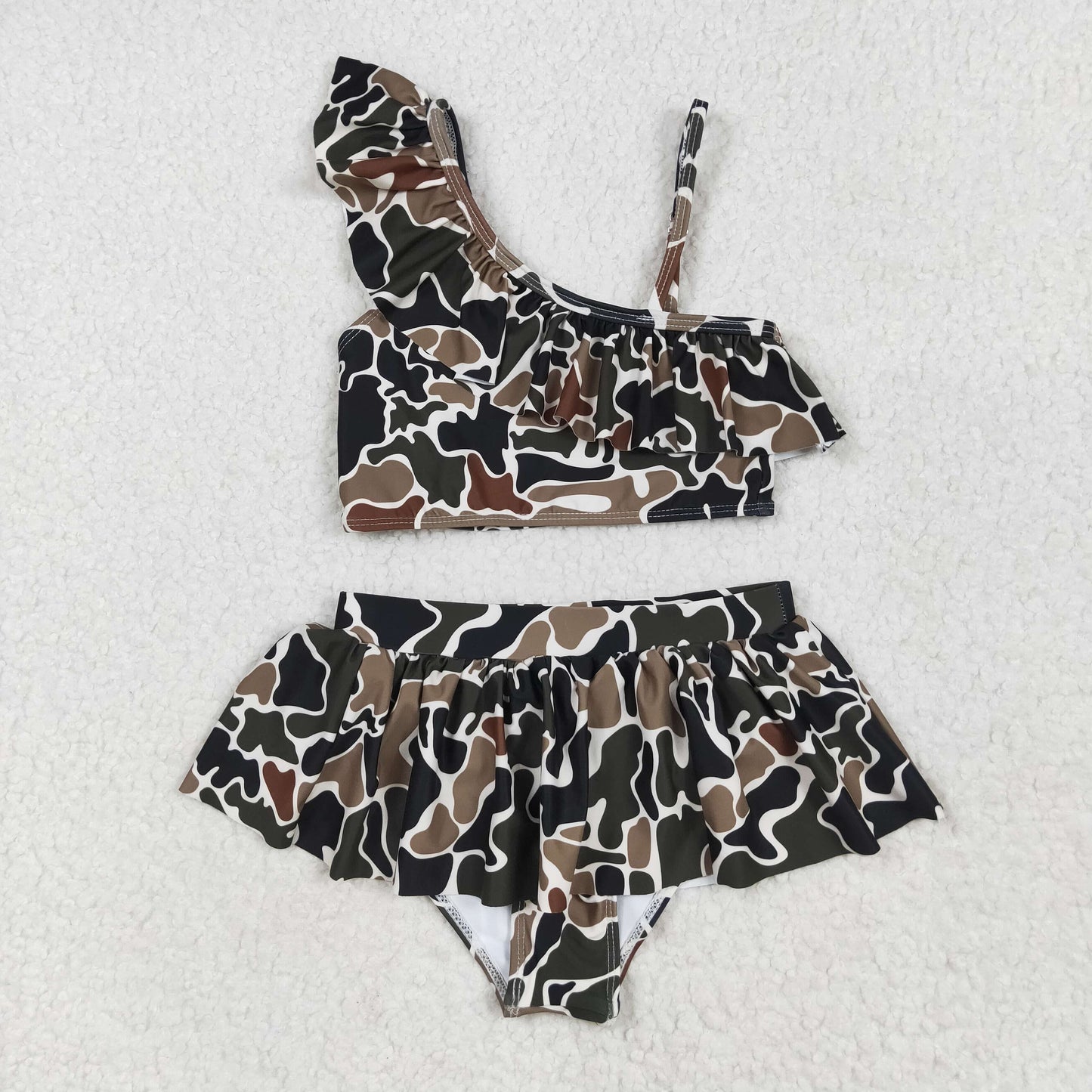 S0481 camo girl swimwear flower 202505VRTS