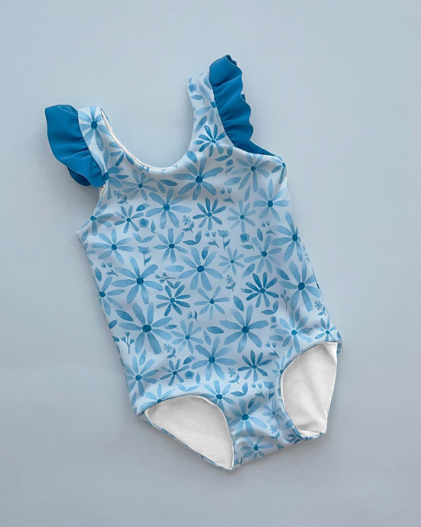 S0515 flowers ruffles short sleeve swimware swimsuit 202501 preorder