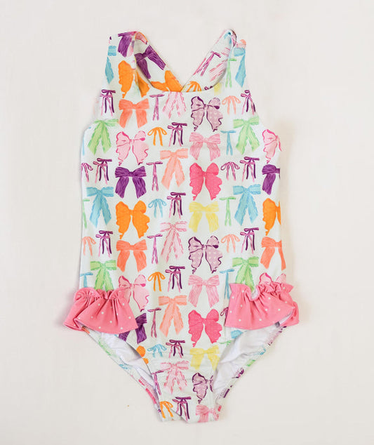 S0531 bow western girl swimming suit 202502 preorder