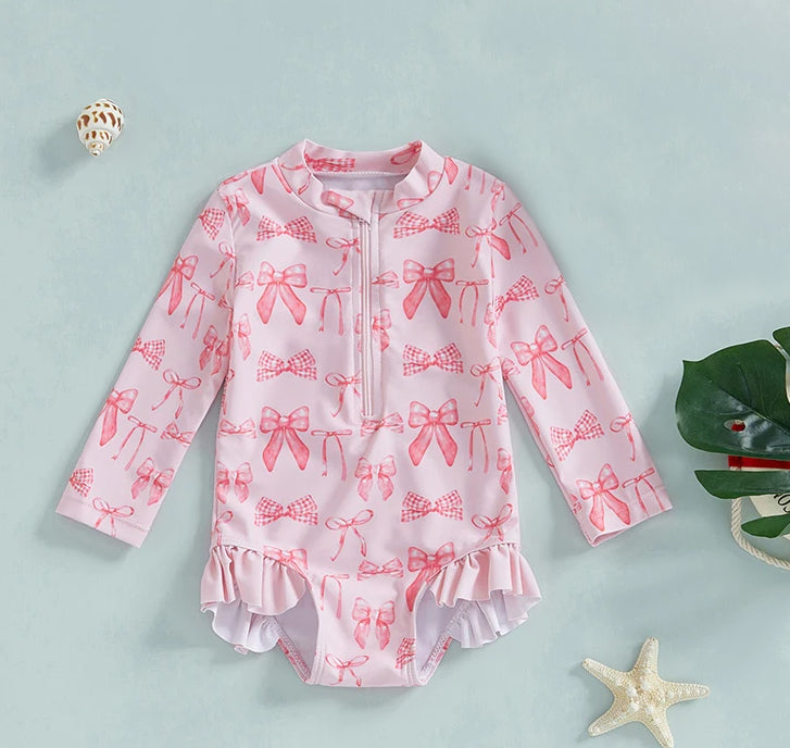 S0535 bow western girl swimming suit 202502 preorder