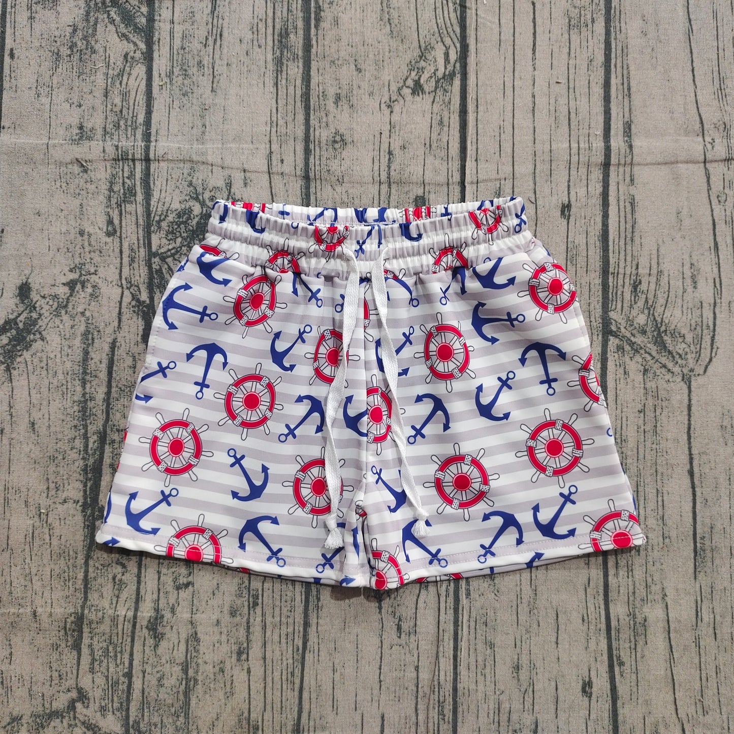 S0589 western boat anchor boy swimming trunks shorts 202511 preorder