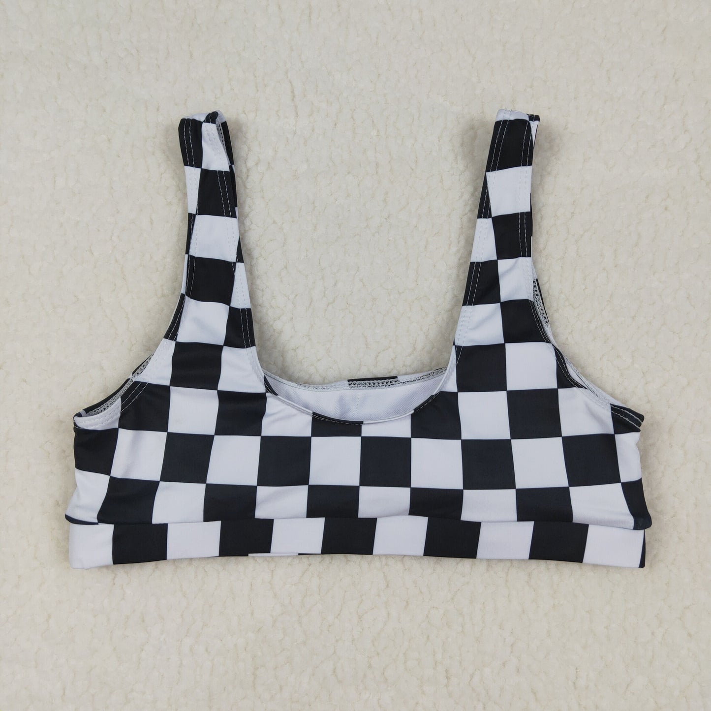 S0736 checkerboard adult swimwear 202506 RTS