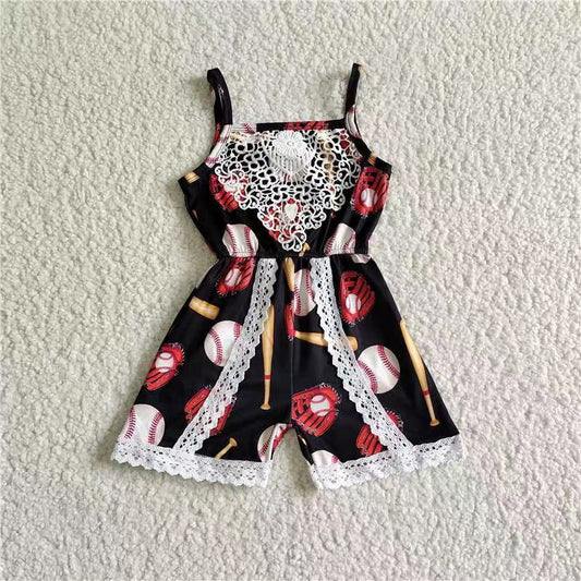 promotion RTS SR0031 black baseball lace sling overall belt sling jumpsuit 20230524 RTS