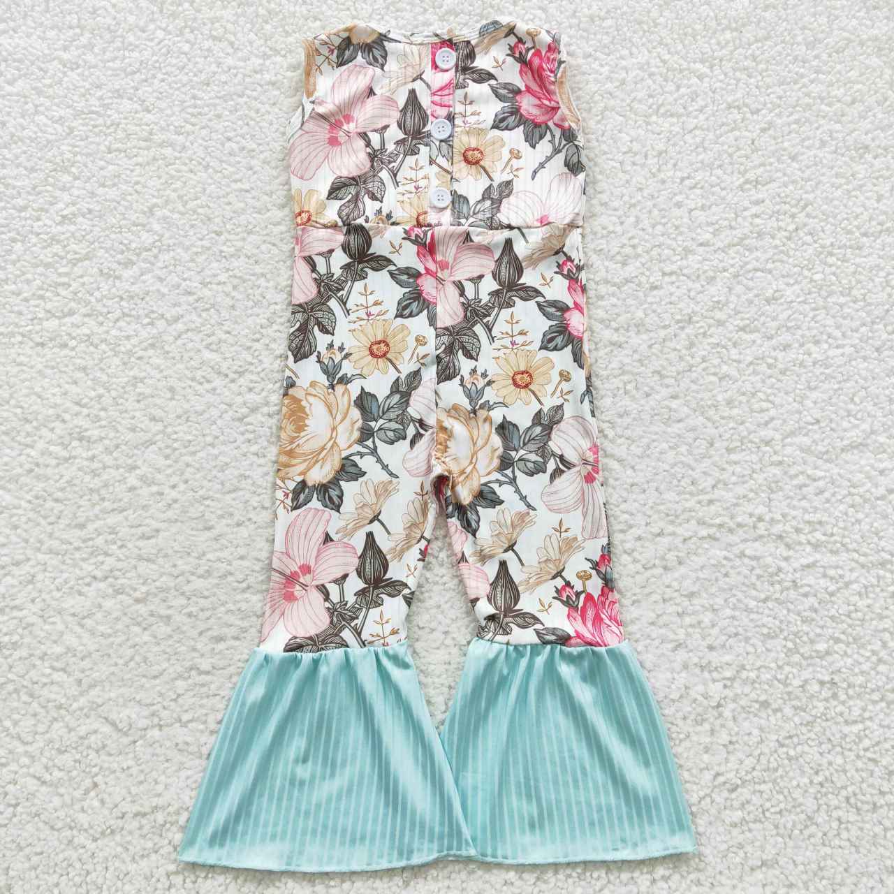 SR0368 flower short sleeve girl jumpsuit overall 20230427 RTS