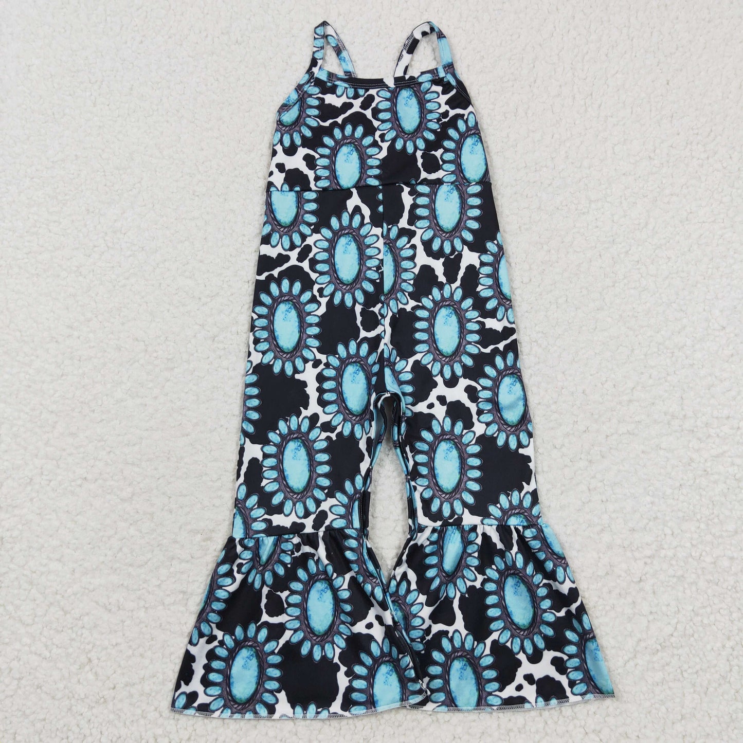 SR0369 western short sleeve girl jumpsuit overall 20230425 RTS