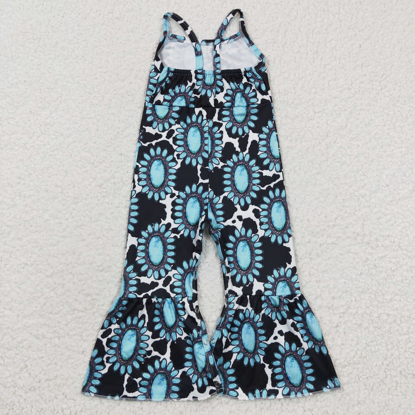 SR0369 western short sleeve girl jumpsuit overall 20230425 RTS