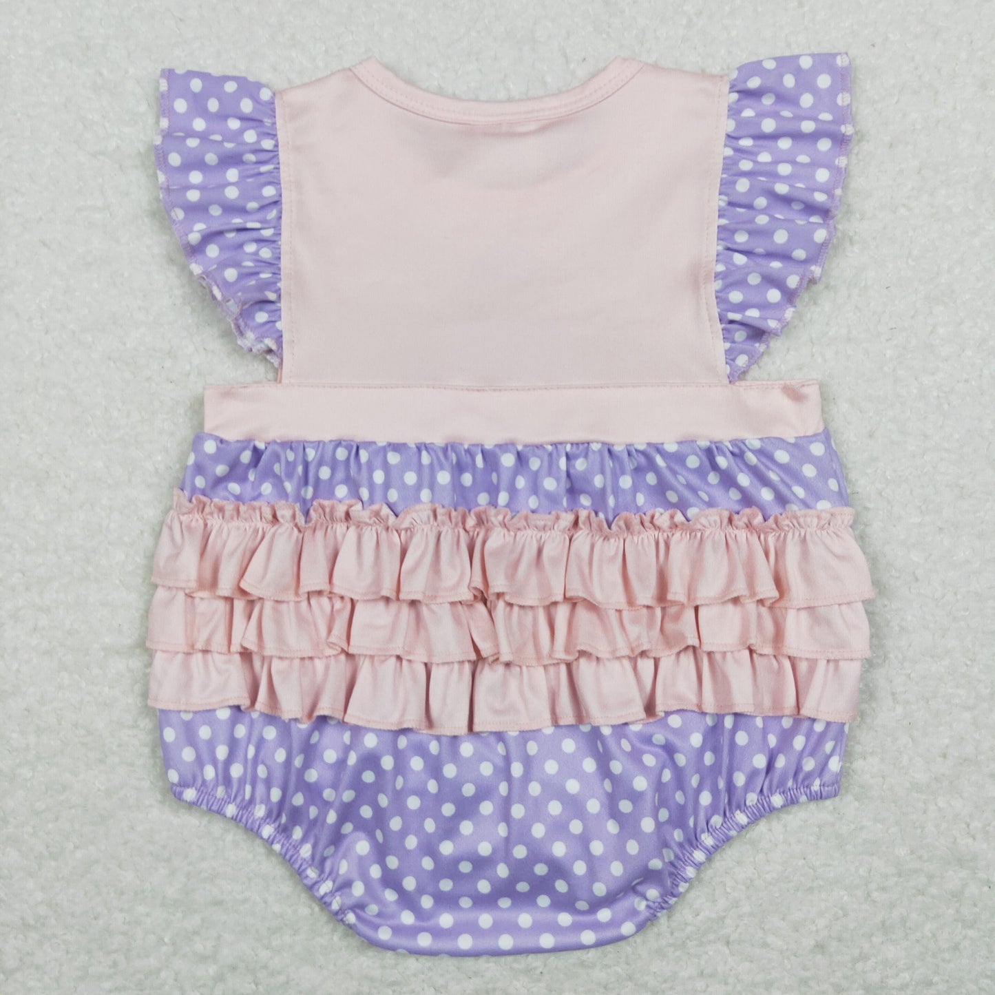 SR0377 embroidery ice purple popsicle shorts girl romper 202401