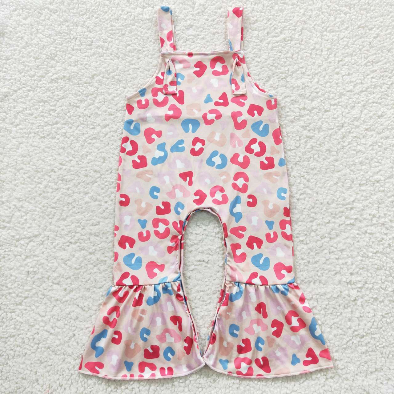 SR0379 leopard gallus short sleeve girl jumpsuit overall 202300502 RTS