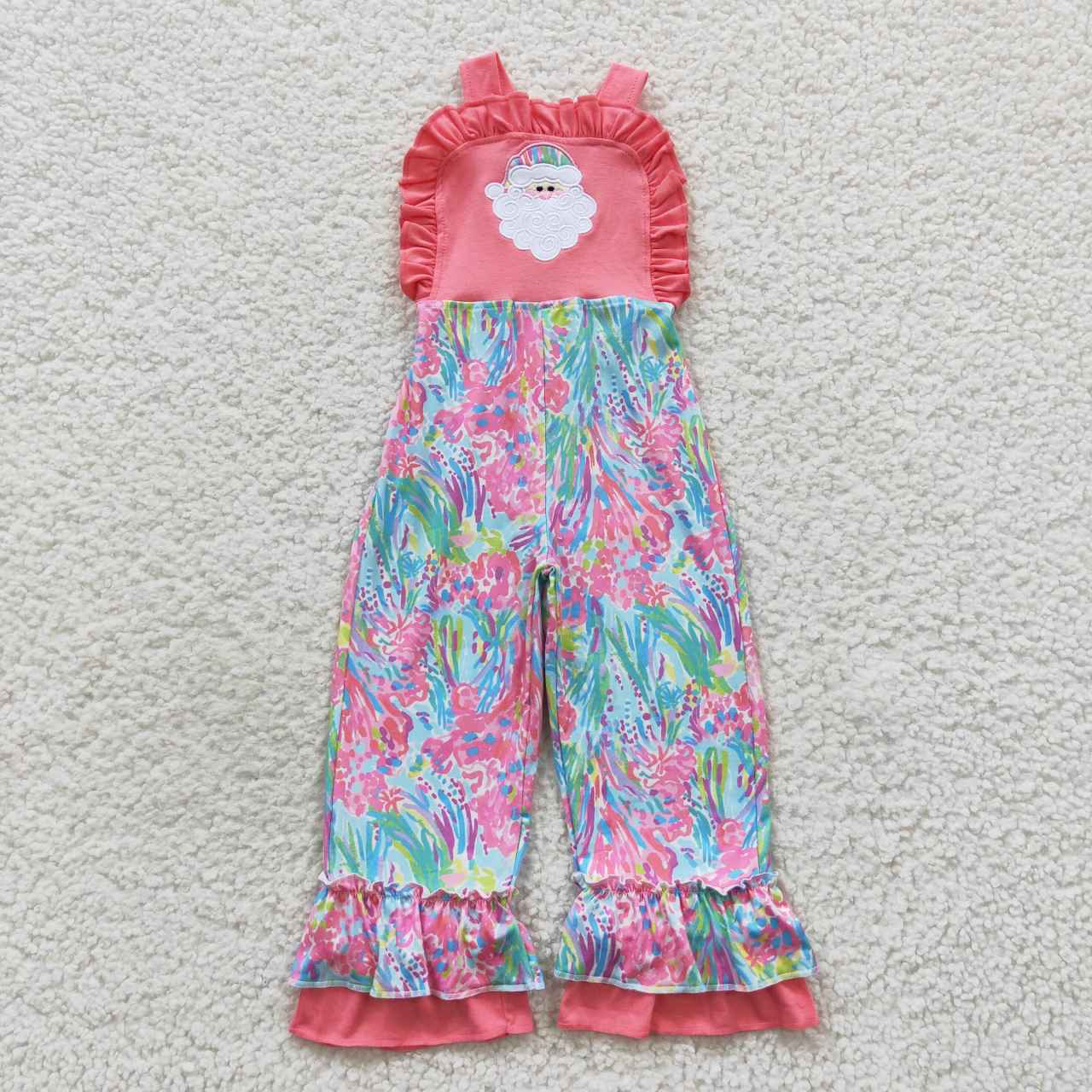 SR0404 Christmas santa short sleeve girl jumpsuit overall 20230719 RTS