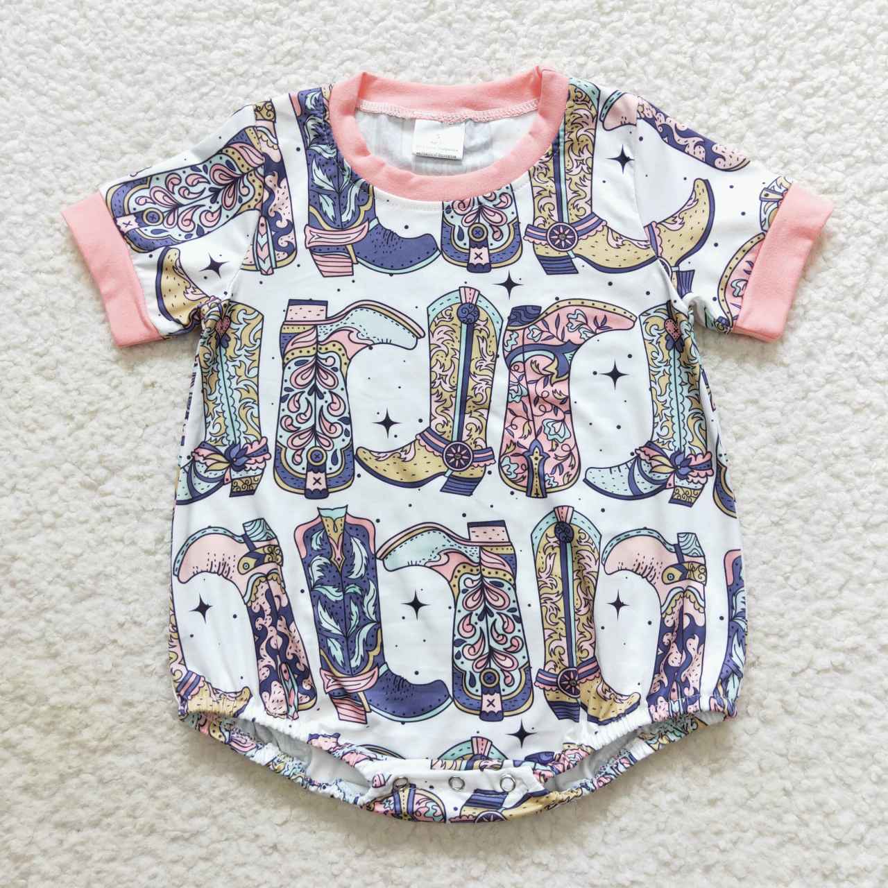 SR0437 western long sleeve girl romper 20230911 RTS